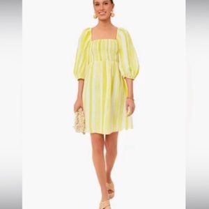 Tuckernuck x Cameran Eubanks Wimberly Yellow Cabana Stripe Annie Smocked Dress